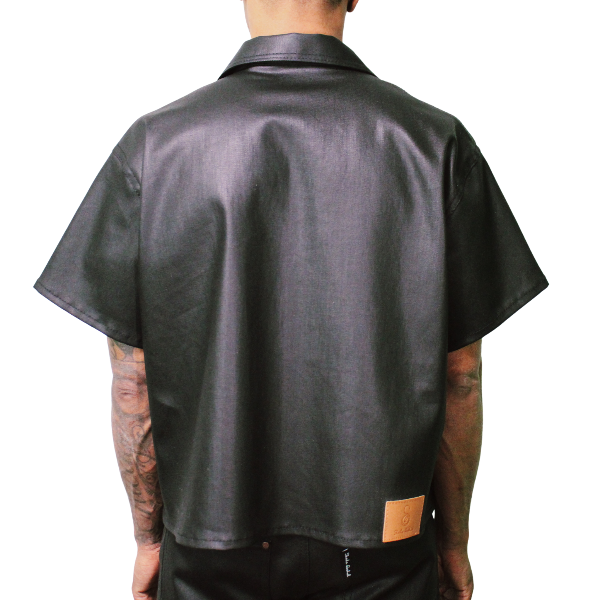 WAX DENIM CROP SHIRT